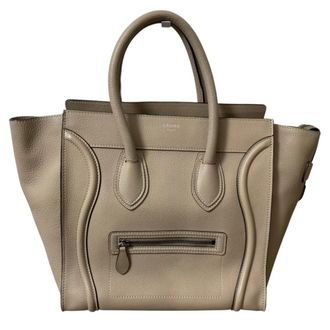 Celine Grayish Leather Tote Bag (Pre-Owned)