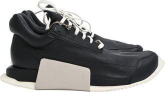 Rick Owens x Adidas Level Runner Low 2 Sneakers in Black Calf Leather