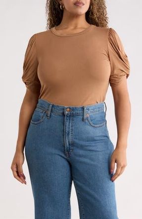 Renee C Ruched Sleeve Top in Maple at Nordstrom Rack, Size 3 X
