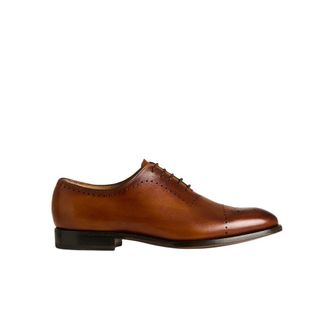 Kiton Caravaggio Wholecut Oxford - Heren - Nette schoenen - Bruin - 43 EU - Leer - Schoenen