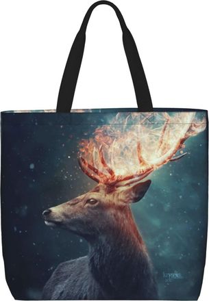 Generic Women Handbag Deer Hunting Tote Bag Print Casual Shopping Bags, For School, Graduation, Birthday, Daily, Work