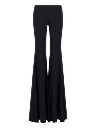 Roberto Cavalli flared-leg trousers - women - Viscose/Elastane/Silk - 46 - Black