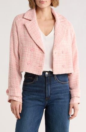 Area Stars Ursula Tweed Crop Jacket in Coral at Nordstrom Rack, Size X-Large