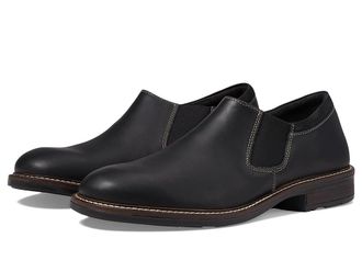 Naot Director Mens Slip on Shoes Black Raven Leather/Black Velvet Nubuck : EU 43 (US Mens 10) M