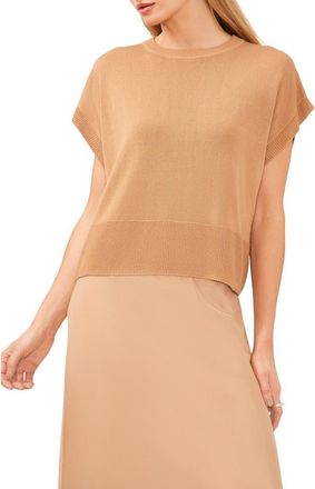 Halogen Crewneck Rib Sweater Top in Pecan at Nordstrom Rack, Size X-Small