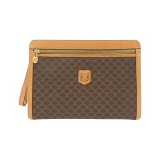 Celine Pre-owned Clutches, female, Brown, Size: ONE SIZE Pre-owned Canvas Clutch