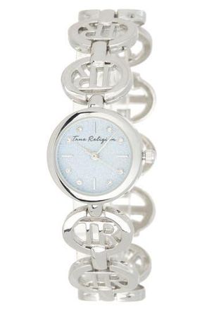 True Religion Logo Link Bracelet Watch, 24mm in Silver at Nordstrom Rack