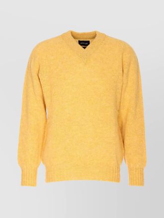 Howlin wool v-neck long-sleeve jumper
