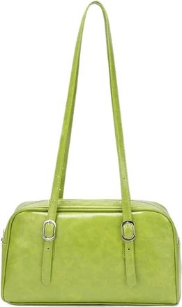 Generic Korean Retro Underarm Womens Shoulder Bag Simple Commuter Briefcase Versatile Large Capacity Tote(Green)
