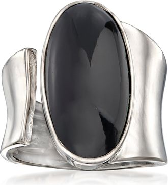 Ross-Simons Black Onyx Wrap Ring in Sterling Silver