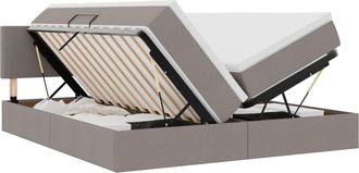 vidaXL Cama Con Almacenamiento 2 Uds. Taup&eacute; Cuero Sint&eacute;tico Vidaxl