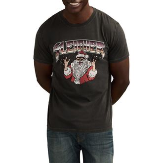Lucky Brand Sleigher Santa Cotton Graphic T-Shirt in Jet Black at Nordstrom, Size X-Large