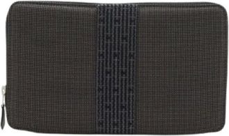 Herm&egrave;s Pre-owned Wallets, female, Gray, Size: ONE SIZE Pre-owned Canvas Wallet