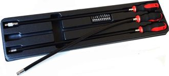 Trade Shop Trade Shop - Juego De 3 Llaves Extra Largas Y Flexibles Con Cortadores Para Taller De Coche 500 Mm