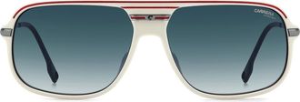 Carrera C Sport 62mm Oversize Gradient Rectangular Sunglasses in Ivory/Dk Blue Sf at Nordstrom