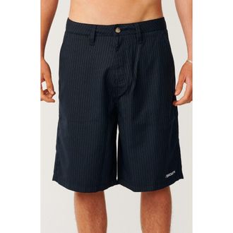 Rip Curl Archive Oversize Pinstripe Shorts in Dark Navy at Nordstrom, Size 34