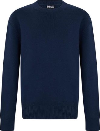 Diesel Trui met ronde hals - Heren - Truien - Blauw - Maat: XL Wol