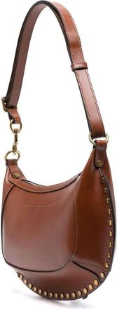 Isabel Marant Womens Shoulder Bag Oskan Moon Brown Leather