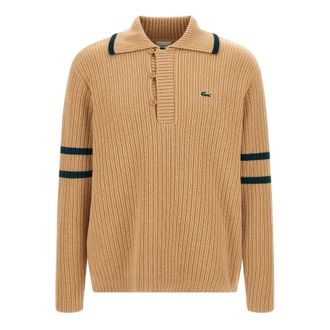 Lacoste Archive Edition Trui - Heren - Tops - Beige - Maat: 3XL Wol
