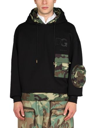 Dolce & Gabbana Black Logo Hood Sweatshirts