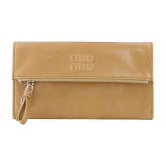 Miu Miu Bolso de hombro de piel - Accessories - Mujer - Marr&oacute;n - ONE SIZE