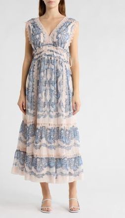AllSaints Xanthe Maxi Dress in Lita Soft Blue at Nordstrom Rack, Size 12 Us / 16 Uk