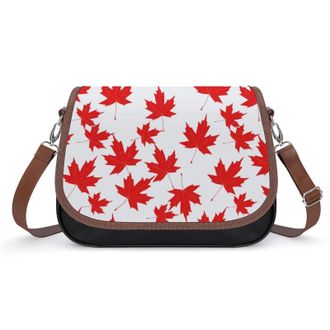 Generic Canadian Maple Leaf Pattern Crossbody Bags for Women Shoulder Messenger Bag Purse Handbags