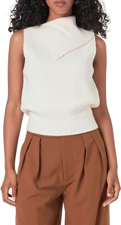 endless rose Cowl Neck Sleeveless Sweater in Ivory at Nordstrom, Size X-Small