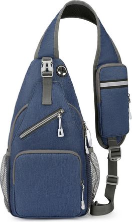 Generic Sling Bag Crossbody Fanny Pack for Men Women Shoulder Hiking Daypack Outdoor Travel Wear-Resistant Splash-Proof Oxford Cloth Scientifically Layered In