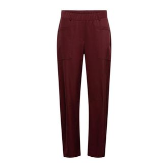 &Co Woman Renza Travel Broek - Dames - Broeken - Rood - Maat: S Polyamide