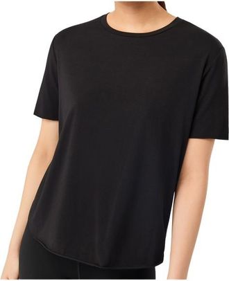 Mandala Halfmoon T-Shirt T-Shirt f&uuml;r Damen | schwarz