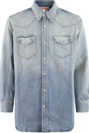 Acne Studios Karty distressed denim overshirt