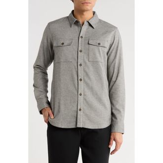 Travis Mathew Lifestyle Shift Long Sleeve Button-Up Shirt in Heather Grey at Nordstrom Rack, Size Xxx-Large