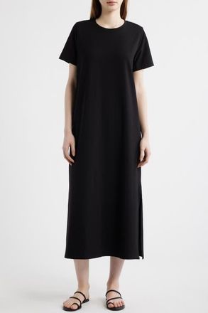 Eileen Fisher Maxi T-Shirt Dress in Black at Nordstrom, Size Xx-Small
