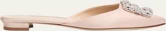 Manolo Blahnik Hangisi Satin Ballerina Flats