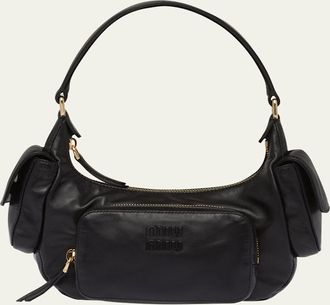 Miu Miu Pocket Napa Leather Shoulder Bag