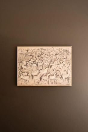 Kalalou Framed Paint Over Print 1000 Horses