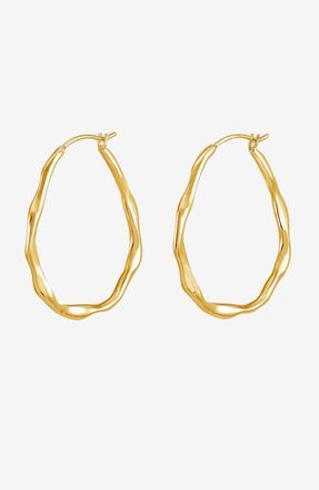 Dower & Hall Large Oval Waterfall Hoops in Yellow Gold Vermeil at Nordstrom