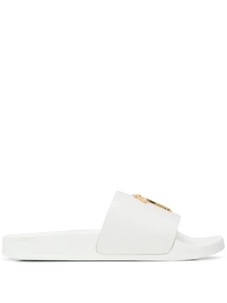 Giuseppe Zanotti Sandali slides con applicazione - Bianco