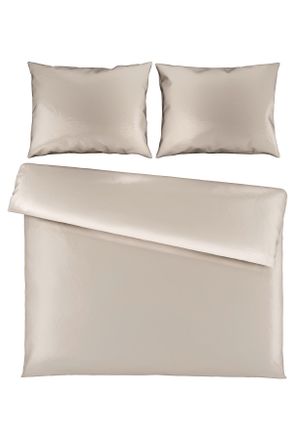 Novel Bettw&auml;sche, Beige, Textil, Uni, 200x200 cm, pflegeleicht, atmungsaktiv, schadstoffgepr&uuml;ft, Heimtextilien, Bettw&auml;sche & Leint&uuml;cher, Bettw&auml;sche, Satin-B