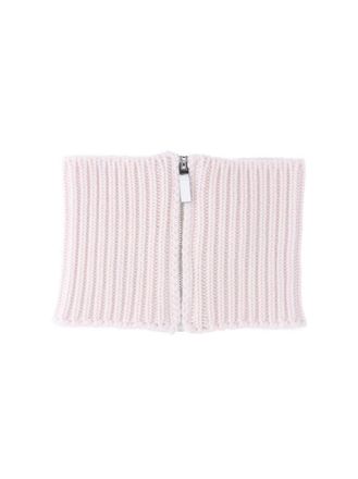 SA SU PHI Ribbed Knit Scarf With Zipper Closure