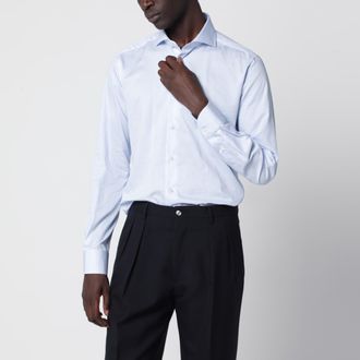 Xacus Camicia Travel bianca a righe Tailor Fit