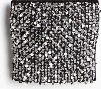 H&M Verziertes Tubetop - Schwarz