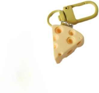 Generic Cute cheese cheese keychain, simple and compact bag pendant