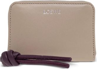 Loewe Portemonnee met ritssluiting en geknoopt detail - Beige