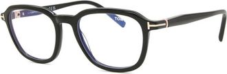 Tom Ford Blue Light Block Square Mens Eyeglasses FT5980-B 001 51