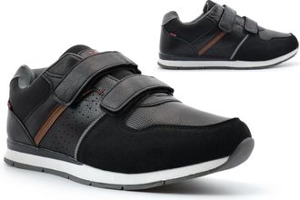 Generic Mens Touch Fastening Trainers Size 6 Boys Trainers Size 11 Mens Casual Shoes Comfort Trainer Casual Shoe Touch Fastening Shoes Comfort Sizes 6-12 Blac