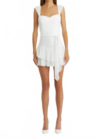 Amanda Uprichard Kendra Skort Romper In Ivory
