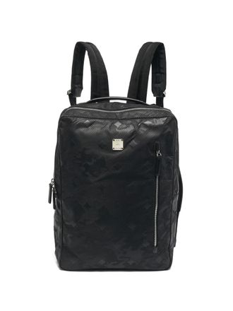MCM logo-plaque backpack - men - Nylon - One Size - Black