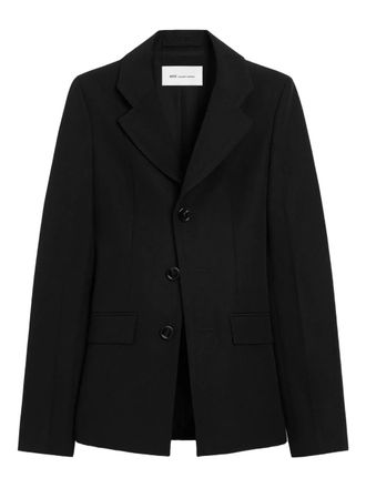 Ami single-breasted blazer - women - Polyester/Cotton/Wool - 42 - Black
